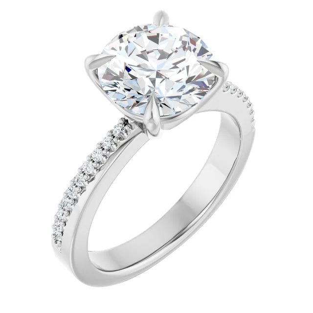 Custom Round Cut Diamond Ring