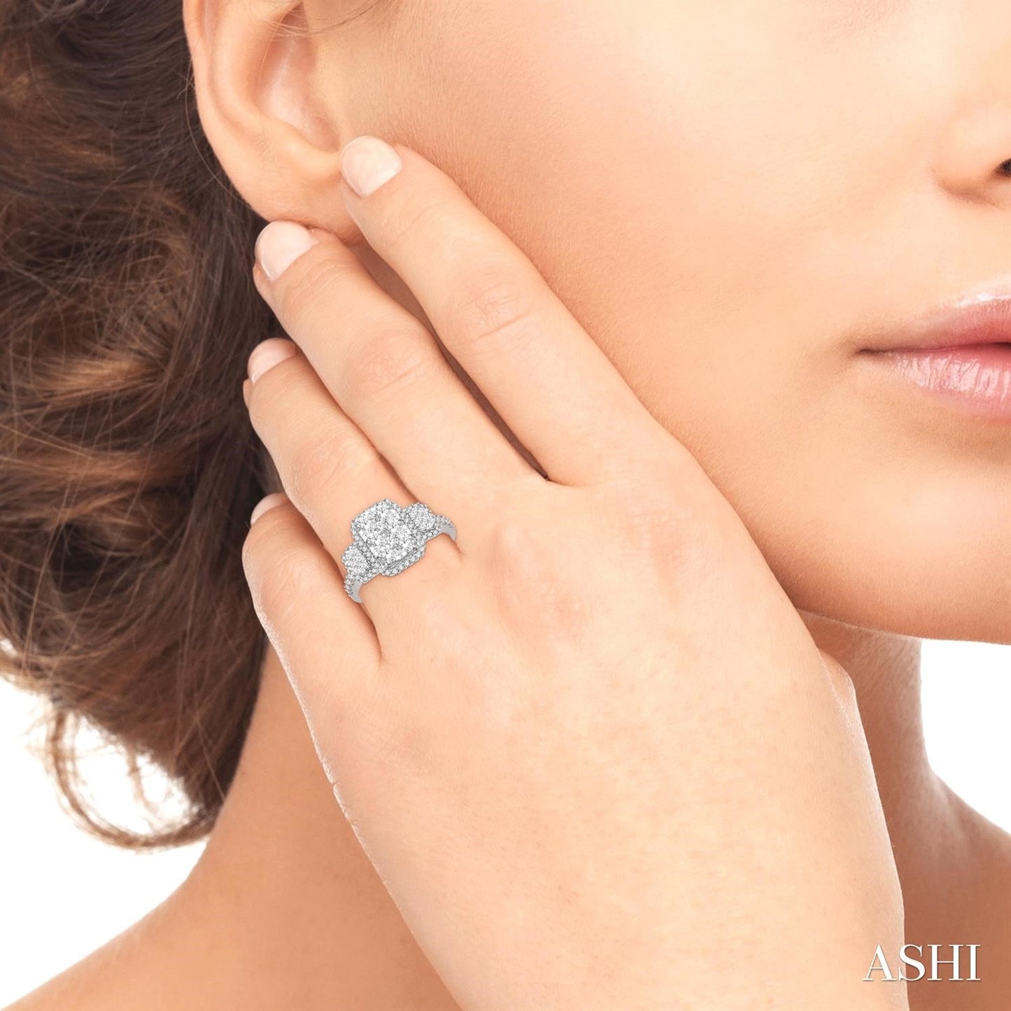 1.36ctw Past Present & Future Ring