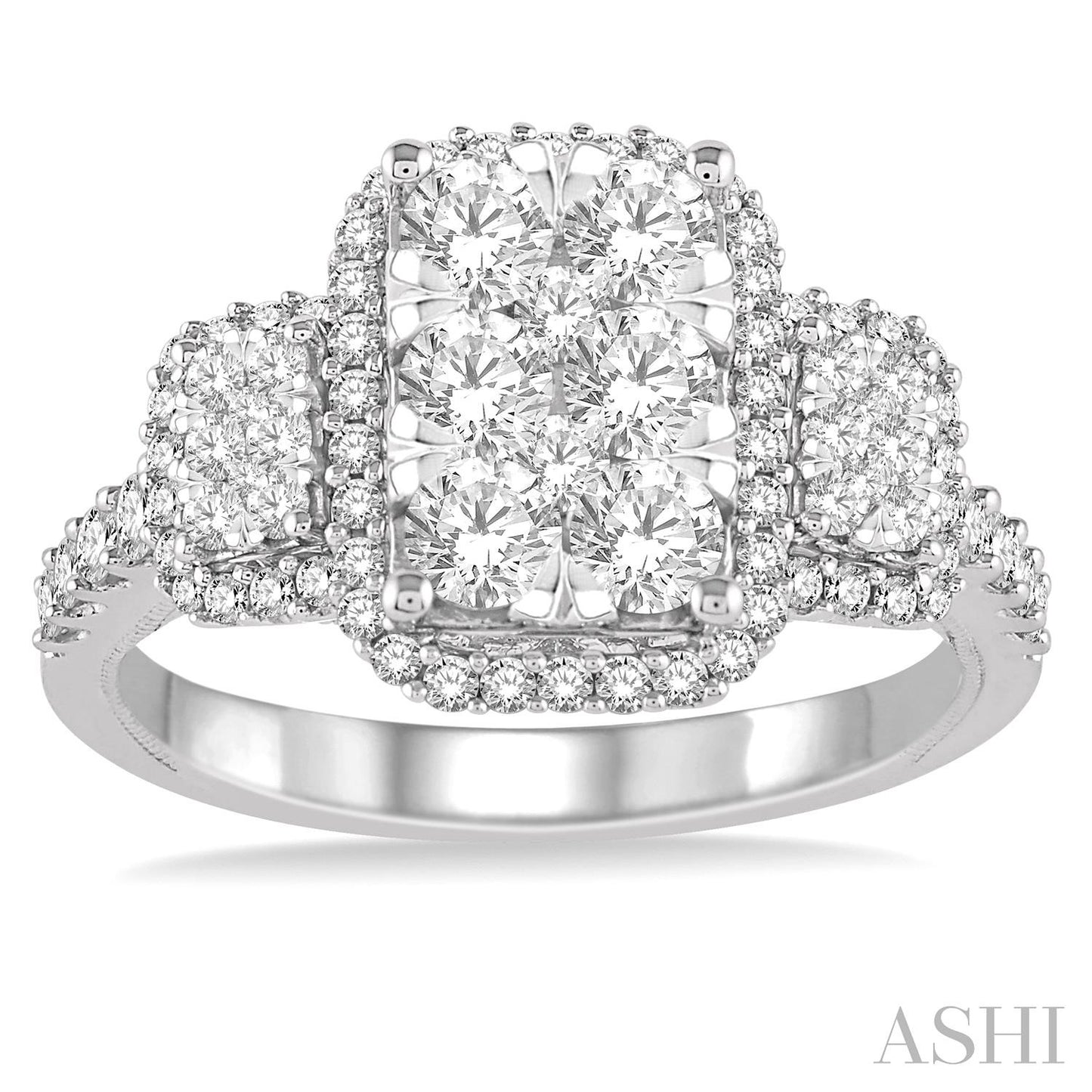 1.36ctw Past Present & Future Ring