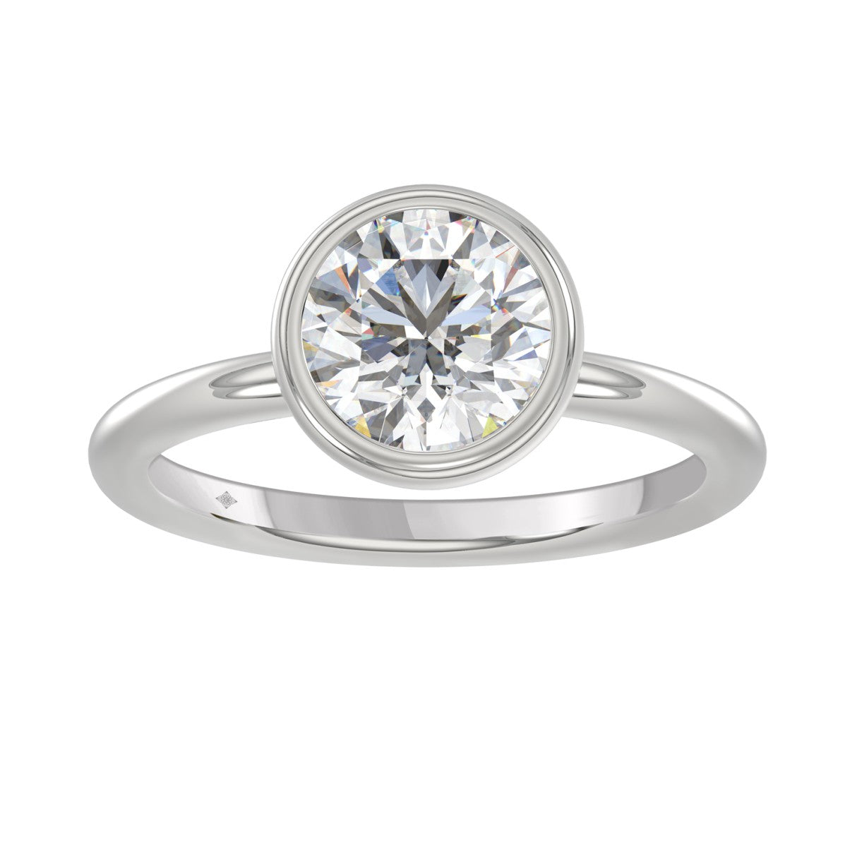 2 Carat Bezel Set Solitaire Diamond Ring