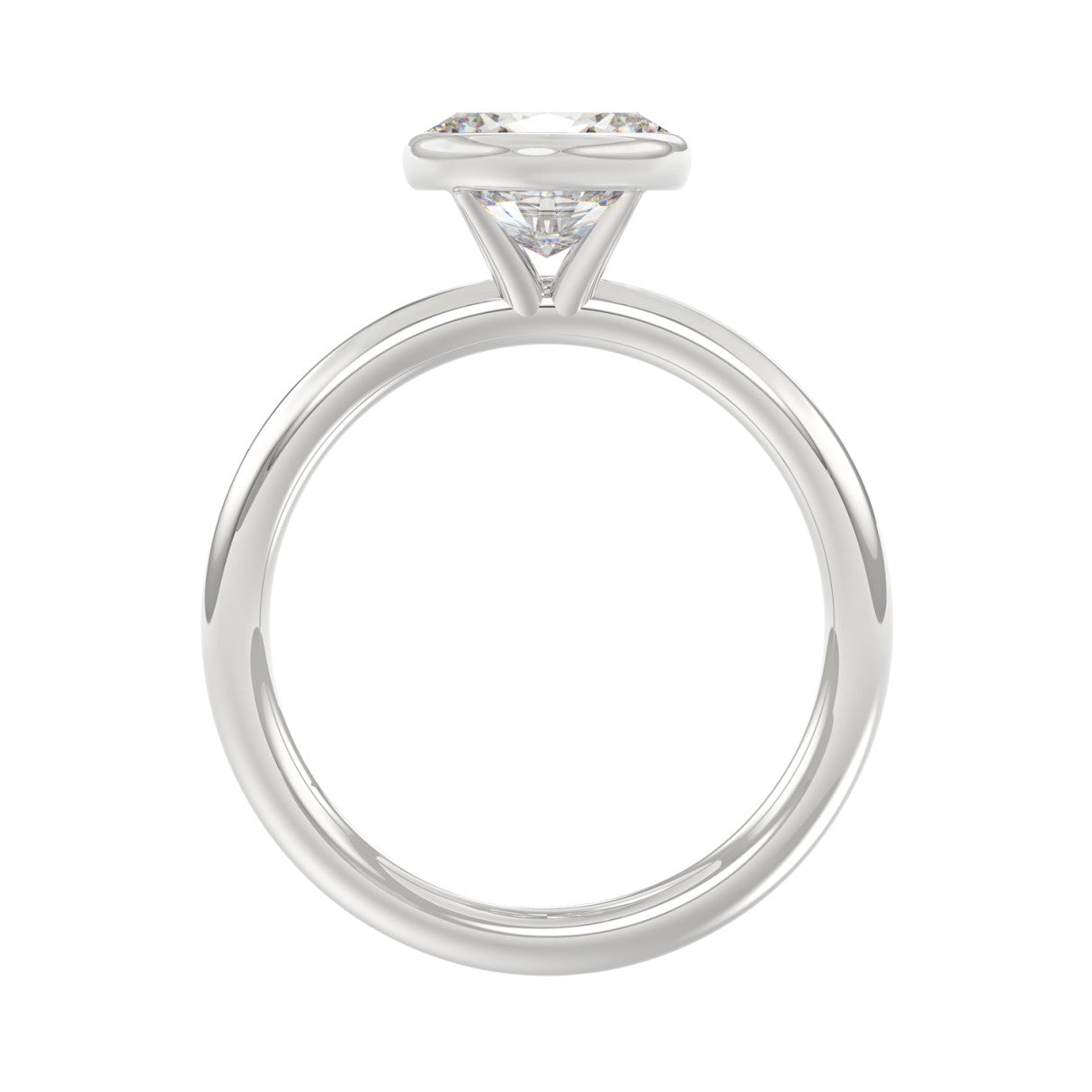2 Carat Bezel Set Solitaire Diamond Ring