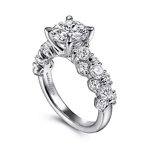 Unique Round Engagement Ring 2.85ctw