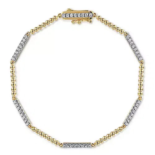 14K Yellow Gold Bujukan Diamond Bracelet