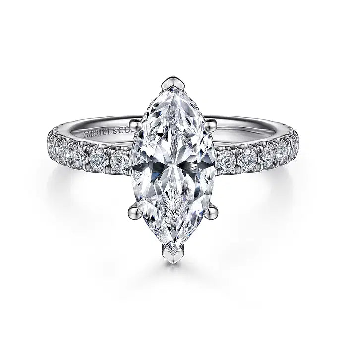 Hidden Halo Marquise Halo Diamond Engagement Ring