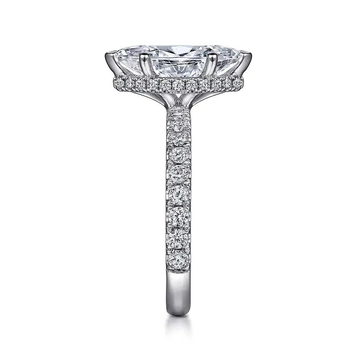 Hidden Halo Marquise Halo Diamond Engagement Ring