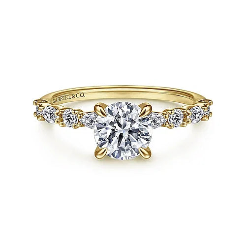 Juliet - 14K Yellow Gold Round Diamond Engagement Ring