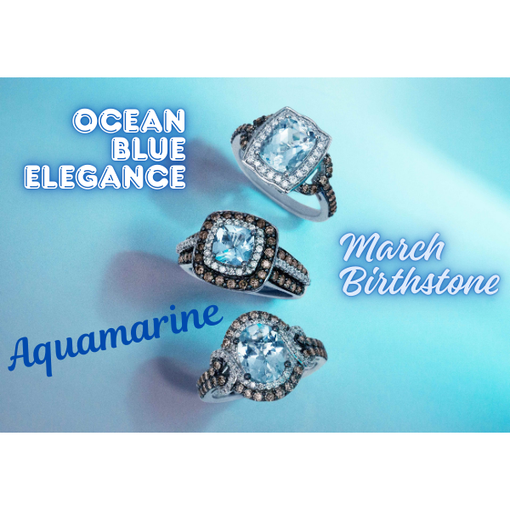 Levian Aquamarine and Chocolate Diamond Rings - Gemmas Jewelers