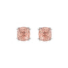 Having a Moment with a Pair of Romantic Pink Cushion Cut Diamond Earrings