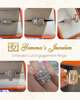 Emerald cut diamond engagement rings designed by Amy at Gemma’s Jewelers
