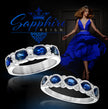 Vintage Inspired Sapphire Diamond Band 1.90tw
