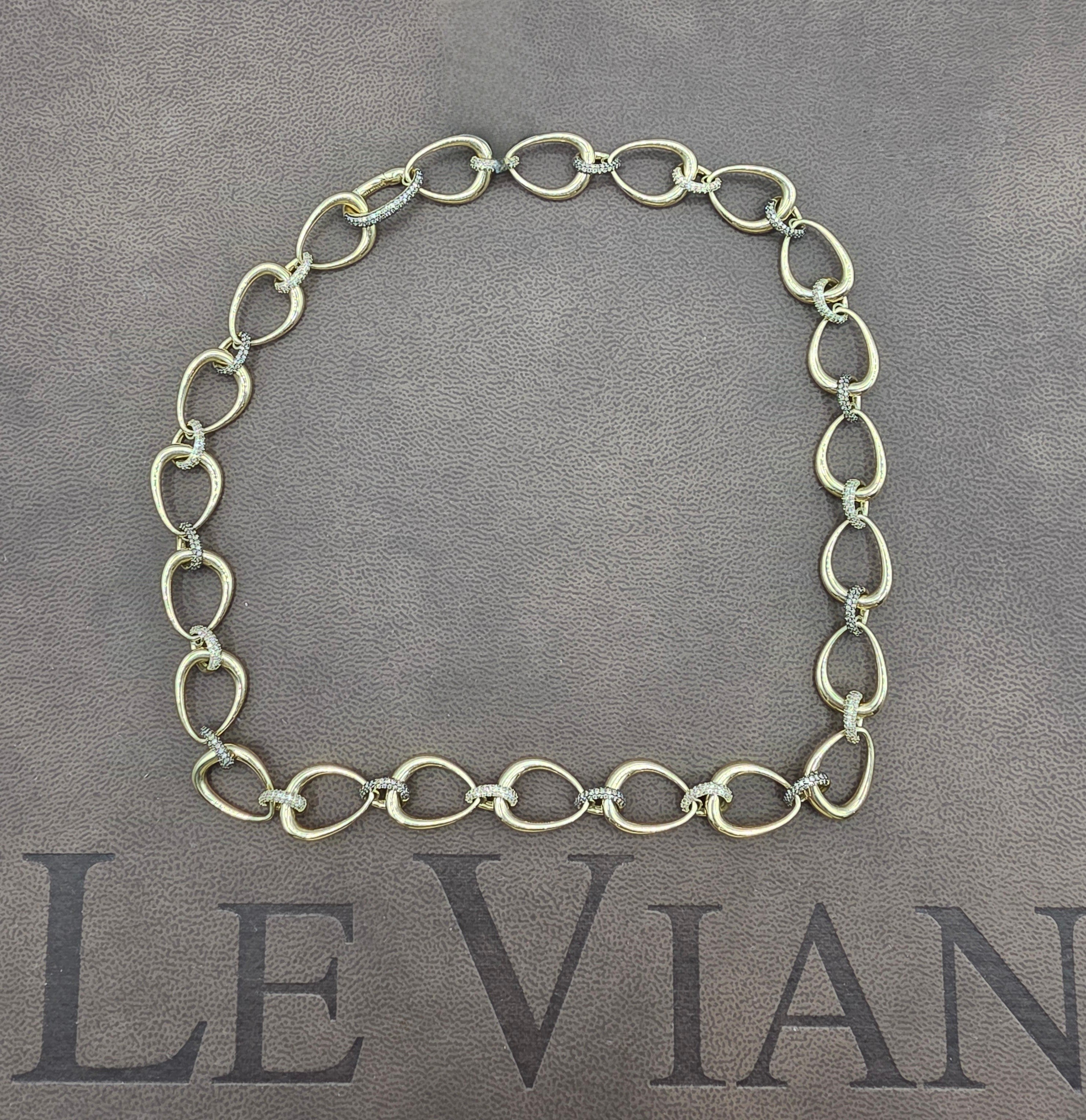 Fantastic LeVian Chocolate and Nude Diamonds Necklace in 14K Honey Gold