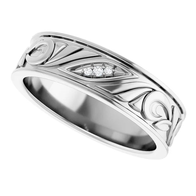 14K Gold Diamond Band