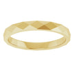 14K Gold Geometric Faceted Flat Band