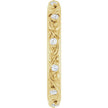 14K Yellow Gold  Round 1/6 CTW Natural Diamond Floral Band