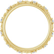 14K Yellow Gold  Round 1/6 CTW Natural Diamond Floral Band