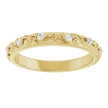14K Yellow Gold  Round 1/6 CTW Natural Diamond Floral Band