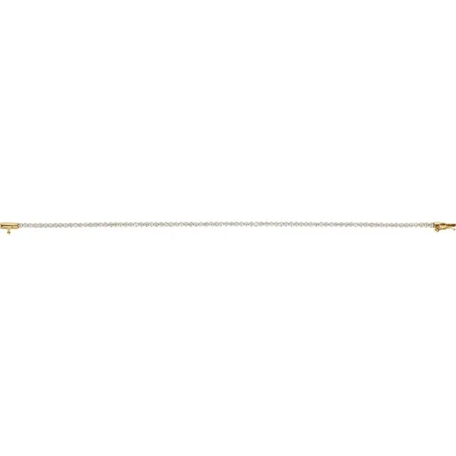 14K Yellow 1 5/8 CTW Lab-Grown Diamond Line 7