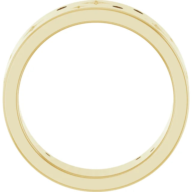 14K Yellow 1/8 CTW Natural Diamond Star Band