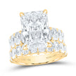 NEW 11 3/4CTW Radiant Diamond Bridal Set