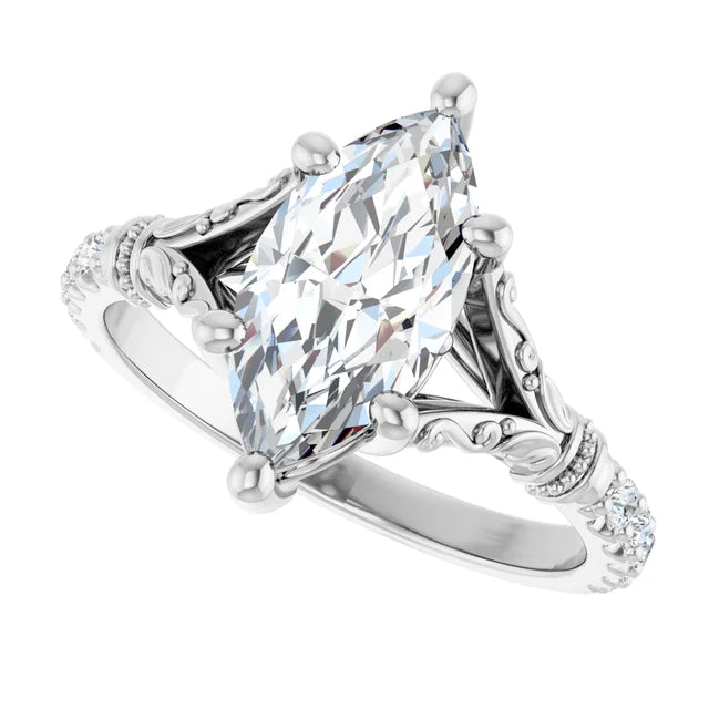 Marquise Vintage Inspired Engagement Ring