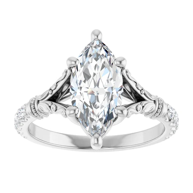 Marquise Vintage Inspired Engagement Ring
