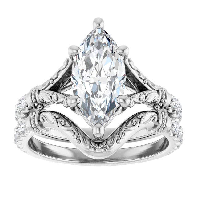 Marquise Vintage Inspired Engagement Ring