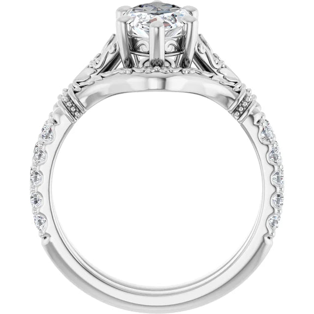 Marquise Vintage Inspired Engagement Ring