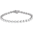 14K White 6 1/2 CTW Lab-Grown Diamond Pear Shape Bracelet