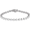 14K White 6 1/2 CTW Lab-Grown Diamond Pear Shape Bracelet