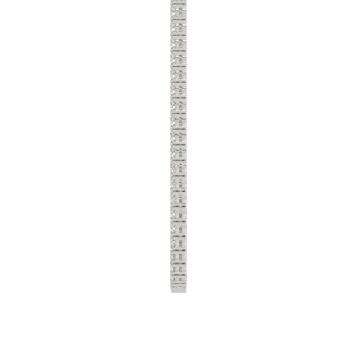 14k White Gold 10.32 Carat Tennis Necklace IGI Certified