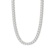 14k White Gold 10.32 Carat Tennis Necklace IGI Certified
