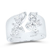 Bold & Beautiful Lab Grown Pear Shape Diamond Fashion Band in 14KW