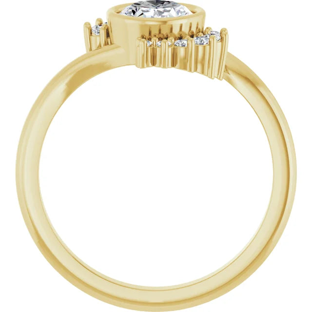 Bezel Oval Engagement Ring