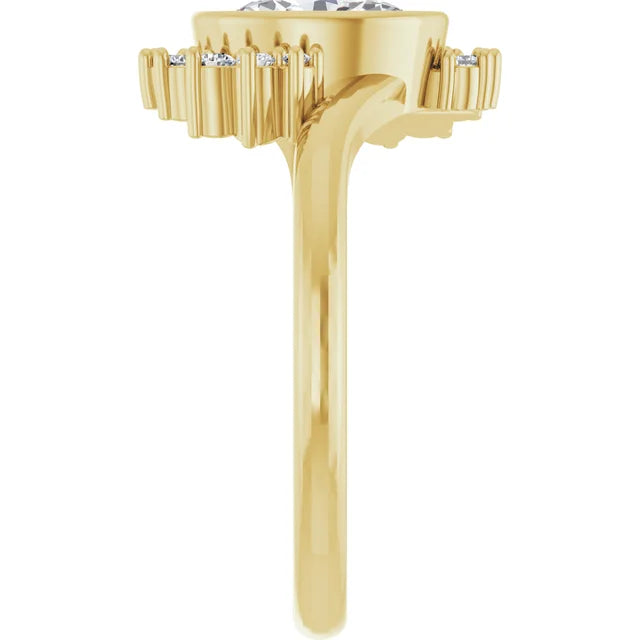 Bezel Oval Engagement Ring