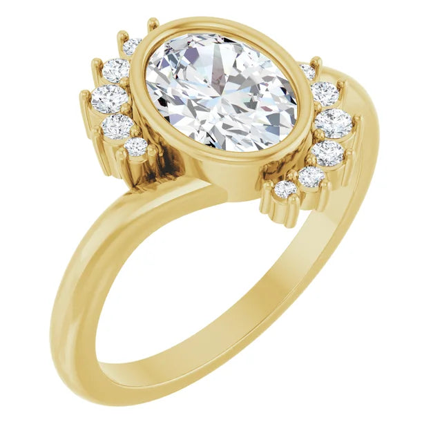 Bezel Oval Engagement Ring