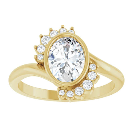 Bezel Oval Engagement Ring