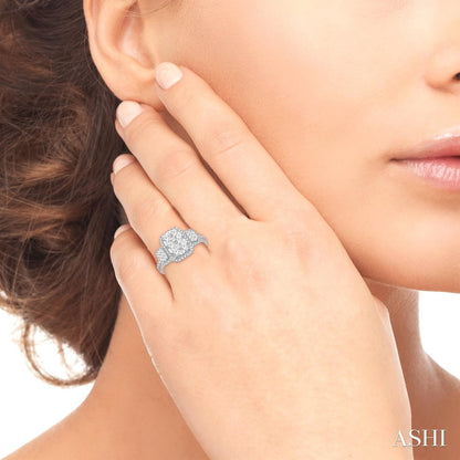 1.36ctw Past Present & Future Ring
