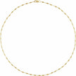 14K Yellow 1.7 mm Satellite Bar Cable  Chain