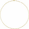 14K Yellow 1.7 mm Satellite Bar Cable  Chain
