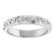 14K White Gold 3.5 mm Sculptural Band Size 7