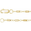 14K Yellow 1.7 mm Satellite Bar Cable  Chain