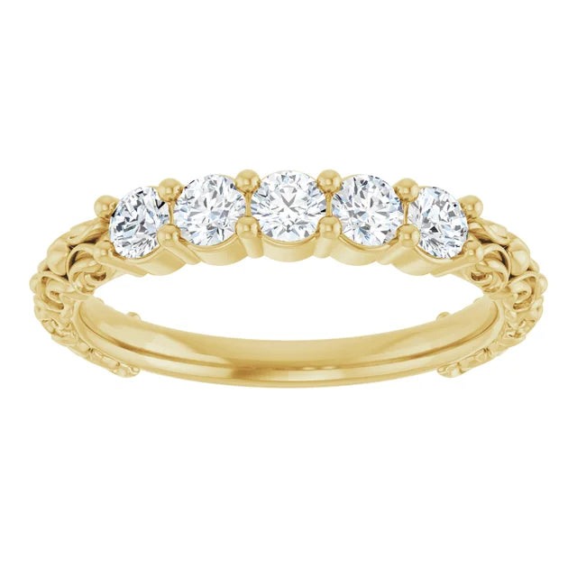 Five-Stone Sculptural Band