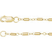 14K Yellow 1.7 mm Satellite Bar Cable  Chain