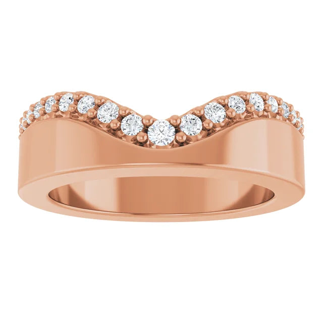 Diamond Contour Band 1/5ctw