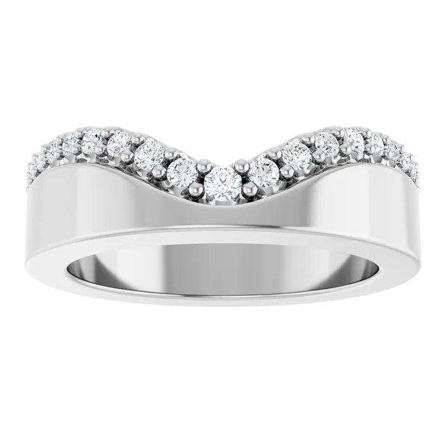 Diamond Contour Band 1/5ctw
