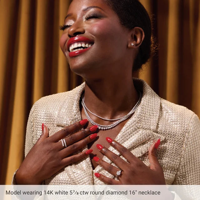 14K White 5 7/8 CTW Diamond Line 16