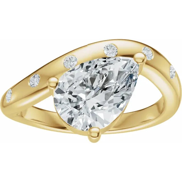 Unique Pear Shape Engagement Ring