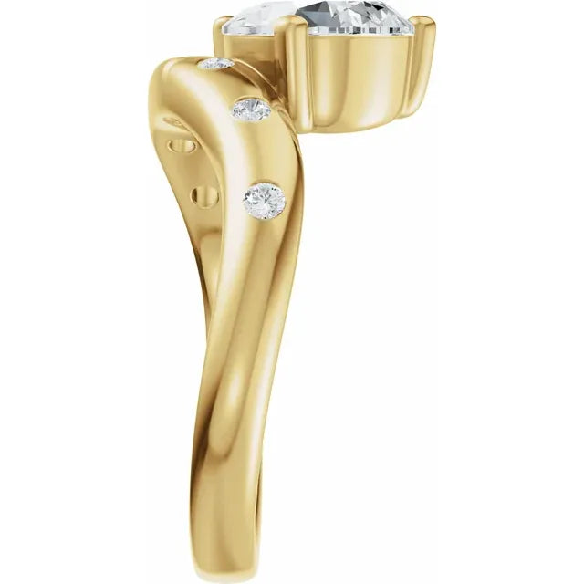 Unique Pear Shape Engagement Ring