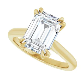 3 Carat Emerald Cut Solitaire Engagement Ring