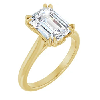 3 Carat Emerald Cut Solitaire Engagement Ring
